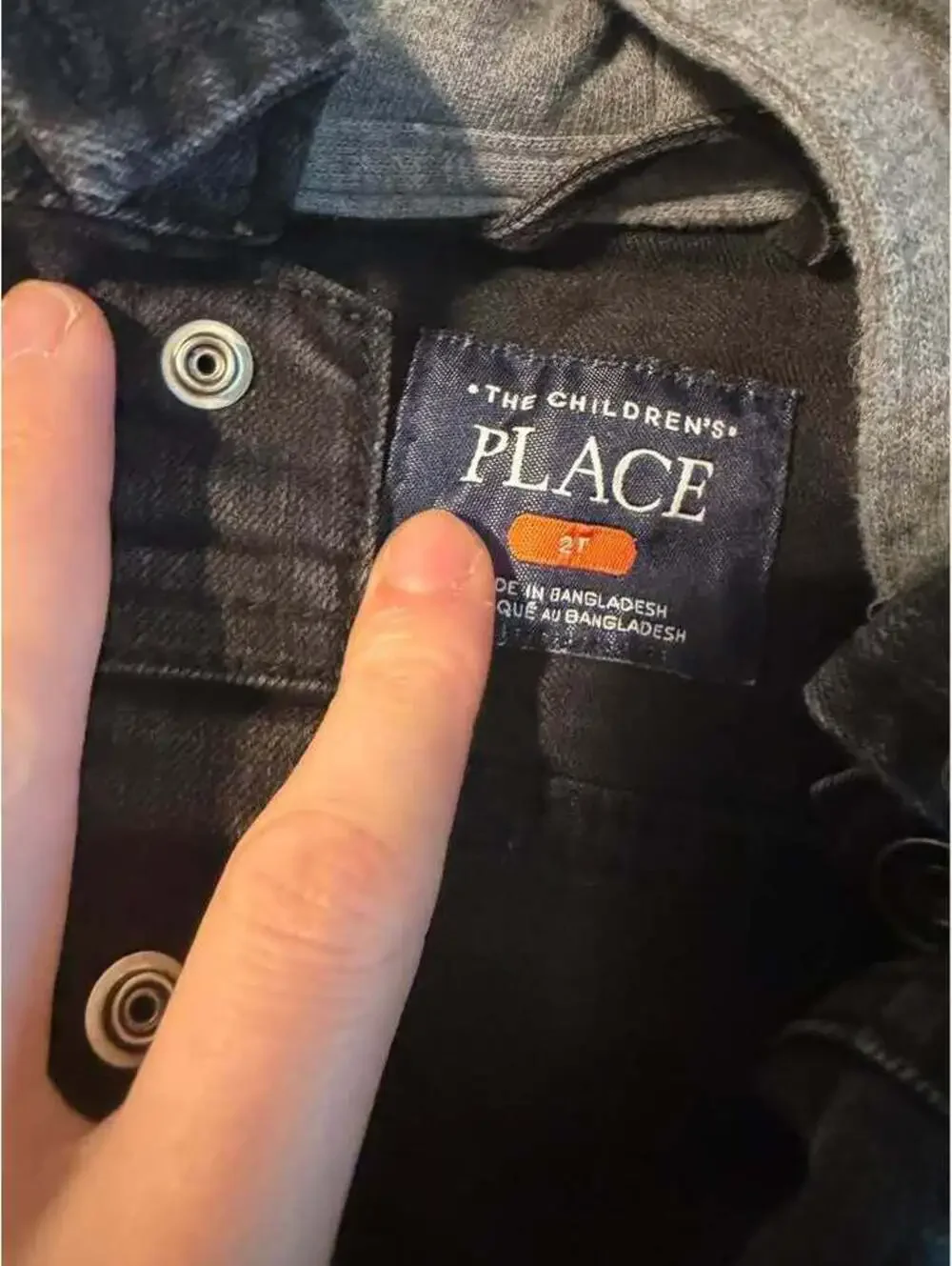 The Children's Place Hooded Denim Jacket Size 2T